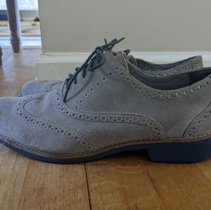 Cole Haan Grey & Blue Suede Oxfords